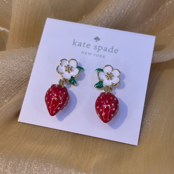 Kate Spade Picnic Perfect Strawberry Drop Earrings - Picture 5 of 10